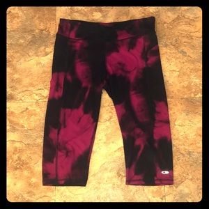 Tie dye work out capris